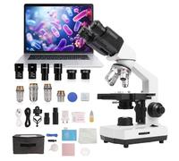SWIFT SW320B Binocular Microscope 40x-5000x - Professional Laboratory Microscope with Carry Case, Smartphone Holder & Accessories for Experiments - Metal Housing for Adults & Students