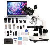 SWIFT SW320T Trinocular Microscope 40x-5000x - Professional Laboratory Microscope with 2MP Camera, Carrying Case, Smartphone Holder & Accessories for Experiments - Metal Housing for Adults & Students