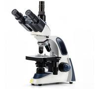 SWIFT SW380T Trinocular Compound Lab Microscope, 40x-2500x, Siedentopf Head, Wide-Field 10x and 25x Eyepieces, Mechanical Stage, Ultra-Precise Focus, UK Plug