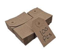 Swift Unstrung Tags Brown Reinforced Card Clothing Parcel Label Gift Swing Tickets Kraft Price Labelling 56mm x 35mm (Pack of 100)