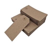 Swift Unstrung Tags Brown Reinforced Card Clothing Parcel Label Gift Swing Tickets Kraft Price Labelling 56mm x 35mm (Pack of 1000)