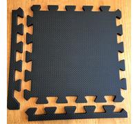 Swift Warm Floor Interlocking Floor Tiles With Straight Edging Strips - Black - Workshops, Cabins, Sheds - 5 X 2Ft