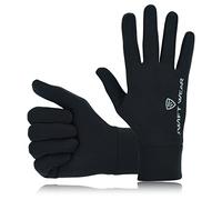 Swift Wear Women Running Gloves Touch Screen Anti Slip Cycling Gloves Winter Thin Thermal Windproof Warm Liner Gloves for Outdoor Sports Walking Driving Climbing Riding (X- Small, Black)