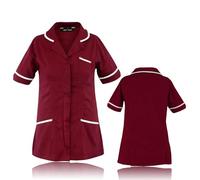 Swift Wear | Women's | Healthcare Rever Collar Tunic | Ideal for Nurses, Therapist Care Home and Private Health Care Workers (Maroon, 14)