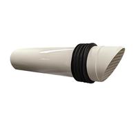 SwiftAir 100mm High Rise Duct Round Cowled Through Wall Duct Vent Kit White Brown Cotswold Black Terracotta Brick (White)