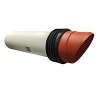 SwiftAir 100mm High Rise Duct Round Cowled Through Wall Duct Vent Kit White Brown Cotswold Black Terracotta Brick (Terracotta)