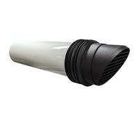 SwiftAir 100mm High Rise Duct Round Cowled Through Wall Duct Vent Kit White Brown Cotswold Black Terracotta Brick (Black)