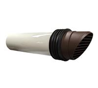 SwiftAir 100mm High Rise Duct Round Cowled Through Wall Duct Vent Kit White Brown Cotswold Black Terracotta Brick (Brown)