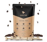 SWIFTEE Coffee Golf Tee Tees - Sustainable Golf Tees | Upcycled Coffee Grounds | Durable & Aromatic | Eco-Friendly (53mm Straight (Pack of 30))