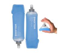 SWIFTER 2x Soft Flask 500ml | Collapsible Running Water Bottle | Handheld or in Vest | Leakproof | Trail Hydration Flask | Soft Water Bottle for Marathon, Hiking