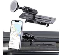 SwiftGaze Stainless Steel Phone Mount for 203-2018 Ram 1500/2500/3500 &2019+ Classic, Magnetic & Clamp Dual Heads, All-Metal Shakeproof OEM Screw Hole Dash Mount Install Super Stable
