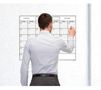 SwiftGlimpse A2 Large Blank Reusable One Month Wall Calendar Wet Erase Laminated Monthly Wall Planner (42cm x 59cm)