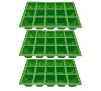 SwiftPick Home 3-Pack 15-Cell Seed Starter Trays - Durable Plastic Seedling Trays for Gardening & Propagation - 36cm x 25cm x 5cm - Ideal for Seeds, Cuttings, and Greenhouse Use