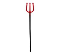 SwiftPick Home Halloween Devil Fork Trident, Fancy Dress Costume Prop, Devil Outfit Accessory, Black & Red, 4 Pieces, 113cm Tall, Adjustable Size