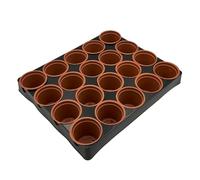 SwiftPick Home Mini Plastic Seedling Plant Pots 20pcs 5x6cm with Holding Tray, Small Nursery Containers Indoor & Outdoor Small Round Flowers, Herbs, Fruits, Vegitables Planting Pots
