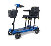 SwiftRide Ultra Lightweight Premium Folding Scooter - Portable Compact Commuter Scooter for Adults & Teens - Easy Fold, Durable Frame, Smooth Ride (Marine Blue)