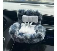 SwiftServ Doll Car Seat for 3-8 inch Figures, Compatible with Labubu and Other Plushes, Blind Box Dolls & Vinyl Collectibles, Includes Air Vent Clip & Desktop Stand, Cute Car Ornament for Collectors