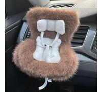 SwiftServ Doll Car Seat for 3-8 inch Figures, Compatible with Labubu and Other Plushes, Blind Box Dolls & Vinyl Collectibles, Includes Air Vent Clip & Desktop Stand, Cute Car Ornament for Collectors