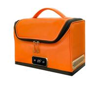 SwiftTrip 4L Portable Car Fridge, Mini Electric Cooler Bag for Travel, Bedroom & Office, 12V/240V Cooling & Heating 0-20°C/40-70°C, Luxury Orange