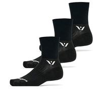 Swiftwick- ASPIRE FOUR (3 Pairs) Cycling & Trail Running Socks, Compression Fit - Black - Medium
