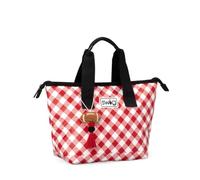 Swig Life Lunchi Lunch Box, Waterproof Lunch Bag, Gingham Red + Black