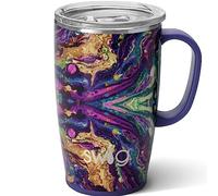 Swig Stainless Steel Insulated Travel Mug, 18 oz, Purple Reign, Double Wall Vacuum Sealed, Dishwasher Safe, Cup Holder Friendly