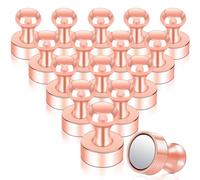swihorab 16 Packs Fridge Magnets, Magnets Strong Neodymium Magnets Small Push Pins Magnet for Fridge Whiteboard Mini Magnet for Crafts Photo Map Office, Rosegold