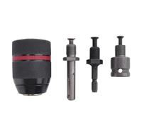 Swiixxer 1.5-13Mm Keyless Drill Chuck 1/2Inch-20UNF with SDS-Plus Shank 1/4Inch Hex Shank 1/2Inch Socket Square Wrench Adapter