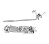 Swiixxer 1 Piece Cowbell Holder Cowbell Extension Clip Silver Metal Cowbell Extension Rack Cowbell Retainer Lock Bent Drum Connection Bars