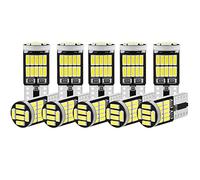 Swiixxer 10Pcs W5W T10 LED Bulbs 4014 26SMD Car Interior Dome Roof Lamp License Plate Signal Lamp Tail Box Bulbs 12V White Light