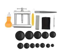 Swiixxer 12pcs Watch Metal Capping Machine Set Back Case Cover Press Screw Close Watchmakers Hand Repair Tools Kit