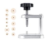 Swiixxer 13-Piece Watch Case Press Dies Watch Crystal Front Back Case Cover Screw Press Presser Close Watchmakers Repair Kit