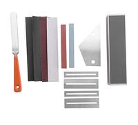 Swiixxer 13Pcs Guitar Luthier Tools Guitar Fret File Guitar Fret Leveling Beam Fingerboard Guard Fret Rocker Guitar Accessories