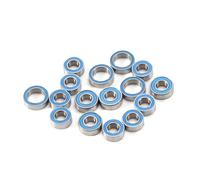 Swiixxer 16PCS Rubber Sealed Ball Bearing Kit for TT02 TT-02 TT02D TT-02D 1/10 RC Car Upgrades Parts Accessories
