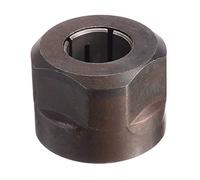 Swiixxer 1Pc Black Metal Collet Nut Plunge Router Parts 12.7Mm Center Hole Diameter 22.5X27Mm
