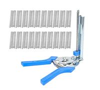 Swiixxer 1pc Hog Ring Plier Tool and 600pcs M Clips Chicken Mesh Cage Wire Fencing Crimping Solder Joint Welding Repair Hand Tools