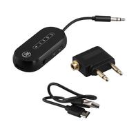 Swiixxer 2-In-1 Bluetooth 5.4 Audio Transmitter Receiver 3.5mm AUX Jack Airplane Wireless Adapter Mic for TV Car PC Headphone