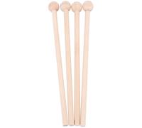 Swiixxer 2 Pair Wood Mallets Percussion Sticks for Energy Chime, Xylophone, Wood Block, Glockenspiel and Bells