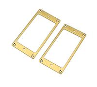 Swiixxer 2 Pcs Metal Flat Humbucker Cover Guitar Pickup Frame Mounting Ring