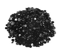 Swiixxer 2000pcs Crystal Flatback Acrylic Rhinestones Beads Nail Art (Black)