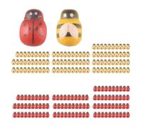 Swiixxer 200Pcs Wooden Bees Ladybugs, Wooden Bumble Bees & Ladybugs for Crafts Scrapbooking DIY Decoration