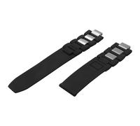Swiixxer 20mm Silicone Strap Watch Band for Chronoscaph Autoscaph 21 Band, Black
