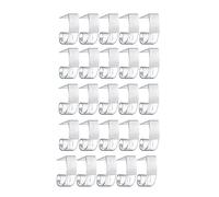 Swiixxer 25 Piece Table Skirting Clips Plastic Tablecloth Clips Transparent With Hook And Loop For Meeting Party Indoor Outdoor Events