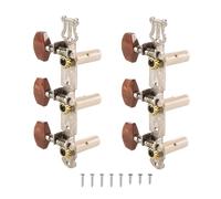 Swiixxer 2Pcs 1:15 Classical Silver Guitar Tuner Tuning Machine Heads Keys Pegs for Guitar Parts
