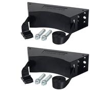 Swiixxer 2PCS Propane Tank Mount Gas Cylinder Holder with Screws and Safety Chain Supported 4-12Inch (Black)