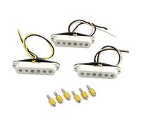 Swiixxer 3-In-1 Guitar Accessories Set-White 69 Sound Hole Pickup with Tuner and Capo