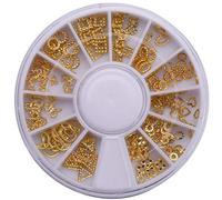 Swiixxer 3D Hollow Nail Art Decoration Mixed Shapes Geometry Golden Tips Diy Nail Art Tools Fashion Nail Decorating Stickers Xy-15