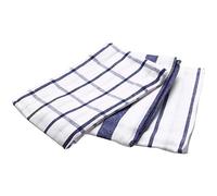 Swiixxer 3Piece Blue White Striped Tea Towel Kitchen Towel Napkin Table Cloth 100% Cotton Woven Fabric