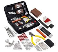 Swiixxer 45Pcs Guitar Repairing Maintenance Tool Kit with Carry Bag Large Care Set of Tools for Acoustic Guitar Electric Guitar