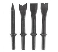 Swiixxer 4Pcs/Lot Accessories Hard Steel Solid Air Chisel Impact Support Pneumatic Tool for Cutting/Rusting Removal